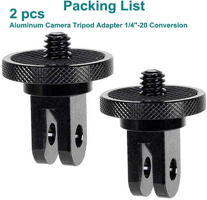 Aluminum Camera Tripod Adapter 1/4"-20 Conversion Adapter Mounts Compatible with Gopro Action Cameras Insta360 and Other Standard 1/4 Accessories, Quarter Inch Mount Adapter (Type AA) - Image 11