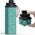 BEAUTAIL Collapsible Water Bottles 21 oz, Silicone Portable Water Bottle | BPA Free, Leakproof & Reusable, Foldable Water Bottle for Travel, Hiking, Camping, Cycling, School, Gym, 1-Pack, Blue by BEAUTAIL