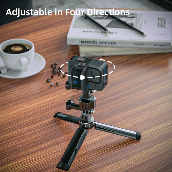 Magnetic Accessories for GoPro, Quick Release Base for Bike, Selfie Stick, Monopod, Tripod Mount, Compatible with GoPro Hero 13/12/11/10 Black, Akaso, Insta, DJI and More (Magnetic Accessories) - Image 3