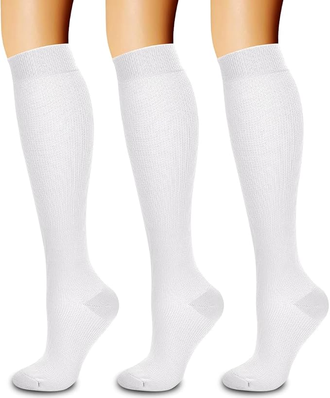 3 Pack Medical Compression Sock-Compression Sock For Women and Men Circulation -Best for Running,Nursing,Athletic Sports by LaiteHebe