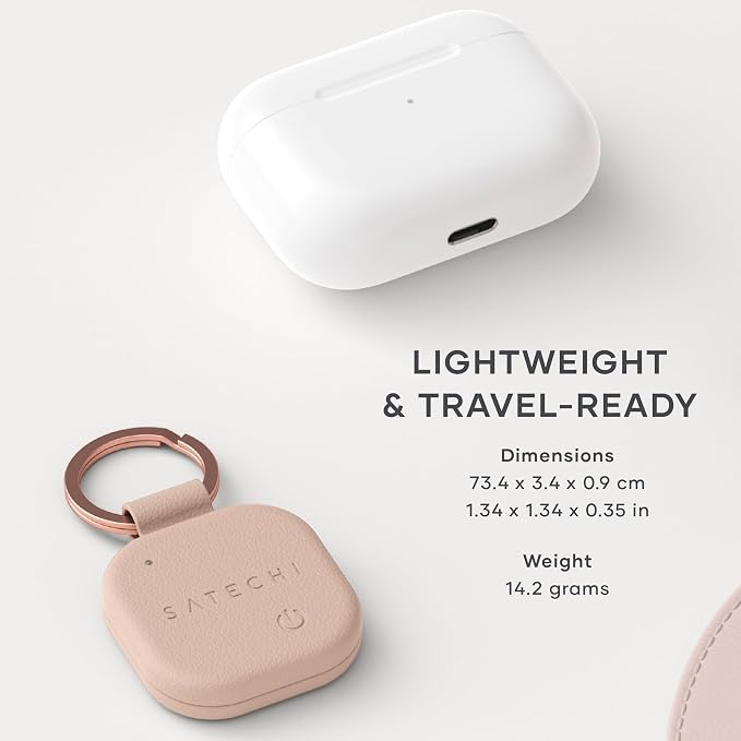 Satechi FindAll Keychain, Find My Compatible, Desert Rose | Bluetooth Tracker, Wireless rechargeable, location tracking, left-behind alerts, loud audible chime, for iPhone, iPad, Mac - Image 7