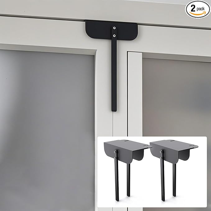 Adjustable Metal Bi-fold Door Lock, Keep Safety, Black, 2 Pack | Bifold Door Lock Kit for 0.6-2 Inch Thick Doors, Protection Child and Pet Proof Bi-fold Door Lock for Closet Cabinet Pantry by Unknown
