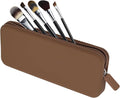Travel Makeup Brush Holder, Silicone Makeup Bag with Zipper Pouch Holder Case for Organizing Cosmetics Pencils Daily Work（brown） by Sakolla