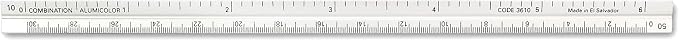 Alumicolor 3610-1 Aluminum Combination Pocket Scale, 6IN, Silver (Pack of 2) - Image 2