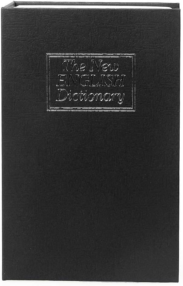 Diversion Book Safe Storage Box (9.5"×6"×2.2"), Dictionary Secret Safe Can with Security Key Lock, Diversion Book Hidden Safe (Black dictionary,Key) - Image 7