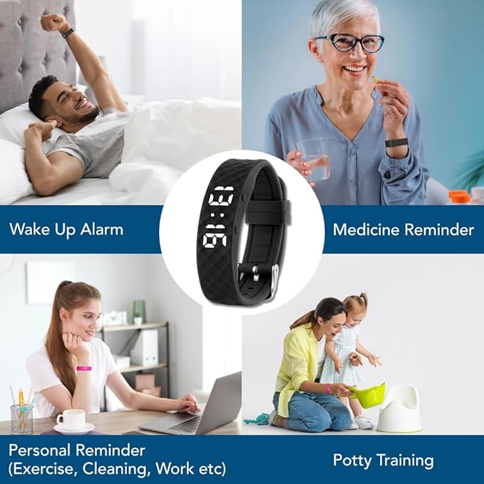 Tabtime Vibrating Alarm Reminder Watch - with up to 10 Personal Alarms or Pill Reminders per Day - Image 3