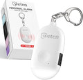 Rechargeable Personal Alarm Keychain, 130dB Siren, LED Light, White | Stylish Personal Safety Alert for Women to Carry, Panic Button Alarm for Security by WETEN