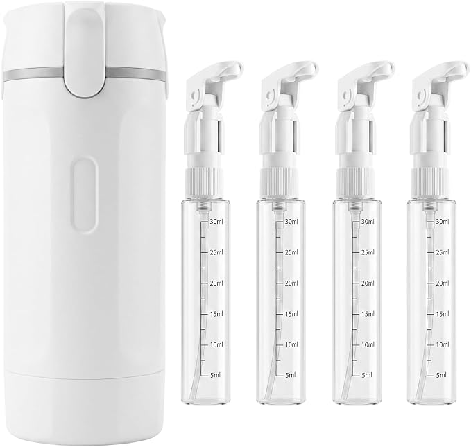 4 in 1 Travel Dispenser Bottle, TSA Approved Leakproof Containers | Refillable soap lotion pump for toiletries, shampoo & conditioner, portable compact size liquid accessories kit by Unknown
