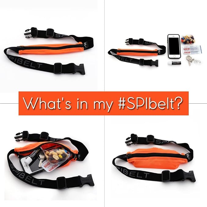 SPIbelt Performance Running Belt for Adults, Expandable Pocket, Energy Gel Loops, Adjustable Waist, No Bounce, Black with Black Zipper (Pack of 2) - Image 7