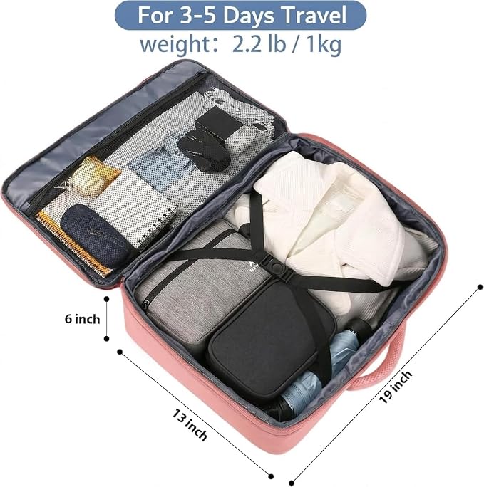 MATEIN Pink Grey Travel Backpack for Women, Flight Approved Carryon Daypack | Large Travelling Bag with Chest Strap for Womens, 40L, Cute Casual Daypack for Overnight, Outdoors, Business, Water Resistant - Image 3