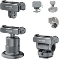 NEEWER Action Camera Accessories Kit Compatible with DJI Osmo Action 5 Pro/4/3, Cold Shoe Mount, Quick Release Magnetic Mount & Ball Head Adapter, AC011+AC012+ AC013, Dark Gray by Neewer
