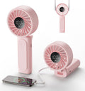 Peiyuu Handheld Portable Fan, 4000mAh USB Rechargeable Personal Fan, 180° Foldable Mini Desk Fan with 6 Wind Speed, LCD Digital Display, Lanyard as Neck Fan, Ultra Quiet by Peiyuu