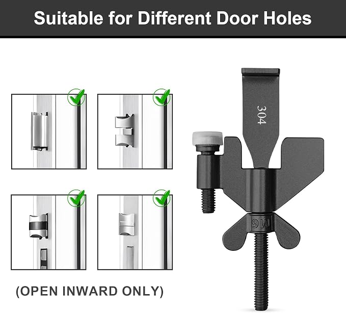 Portable Door Lock, Hotel Travel Door Lock Security for Home, Black | Hotel Safety Device for Door Security, Portable Lock for Hotel Room, Apartment, College Dorm and Travel - Image 4