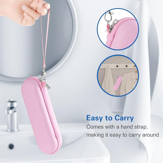 ProCase Toothbrush Travel Case for Oral-B & Sonicare -Pink | Fits Oral-B Pro/IO Series & Sonicare, Hard EVA Cover, Storage Bag Holder with Mesh Pocket - Image 6