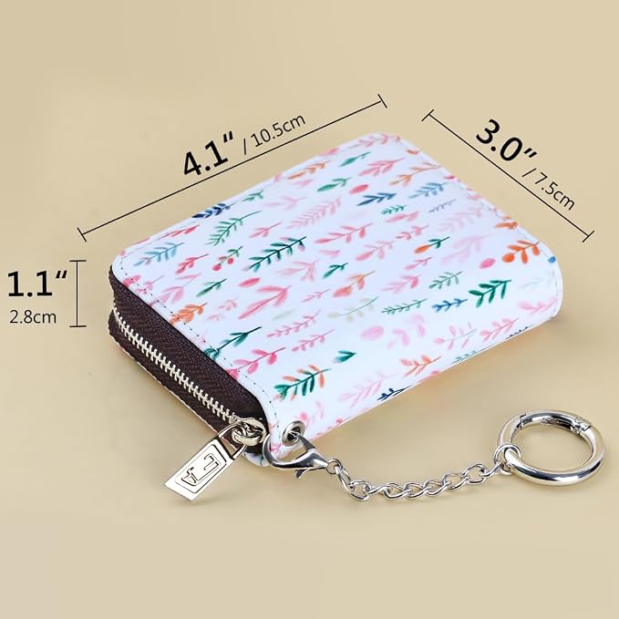FurArt Zipper Wallet Women RFID Credit Card Holder keychain Wallet | ID Window RFID Blocking Compact Small business 15/16 slots - Image 6