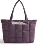 BAGSMART Expandable Tote Bag for Women, Puffer Work Tote Travel Bag | Quilted Carry On Bag for Travel Work Gym College, Waterproof Travel essentials by BAGSMART