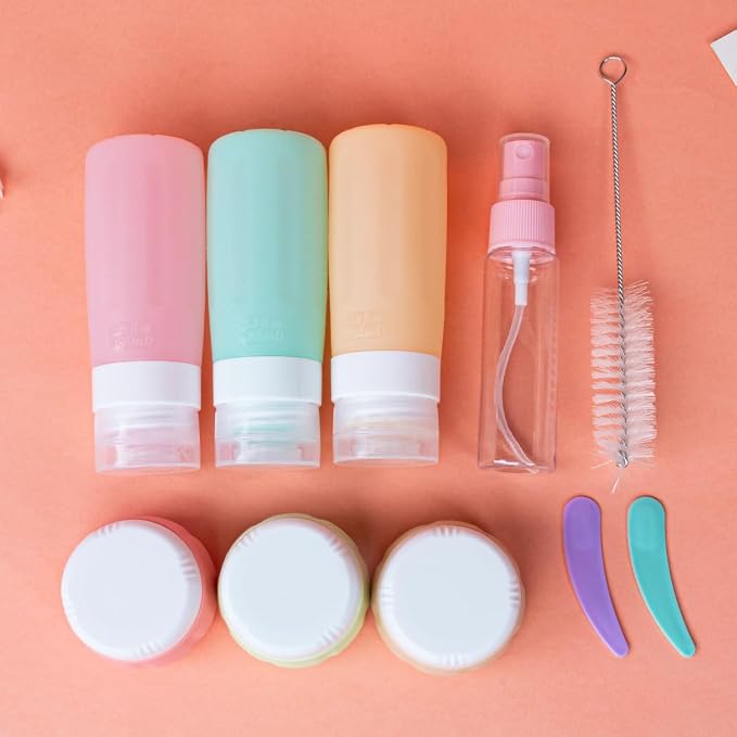 vodvob TSA Approved Travel Bottles Set, 16 Pack Leak Proof Silicone Refillable Containers for Toiletries, Perfect for Shampoo, Conditioner, Lotion & Travel Essentials (tz-1) - Image 4
