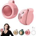 Timeno Portable Clip-On Bladeless Fan, Mini USB Rechargeable 360° Rotatable Fan, 3-Speed Silent Personal Cooling Fan for Outdoor Travel Office (Pink) by Timeno