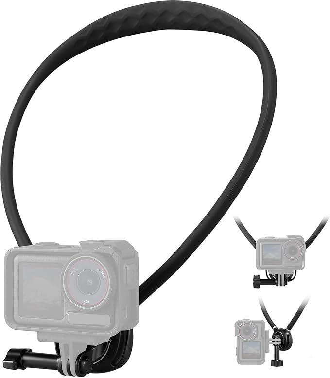 K&F Concept Neck Mount with Air Cushion, Camera POV Mount for Hands-Free POV Vlogging for GoPro Hero 13/12/11/10/9/8/7/6/5/4/MAX, Insta 360 Ace Pro 2, DJI Osmo 360 Nano Action 3/4/5 Pro, AKASO by KFCONCEPT