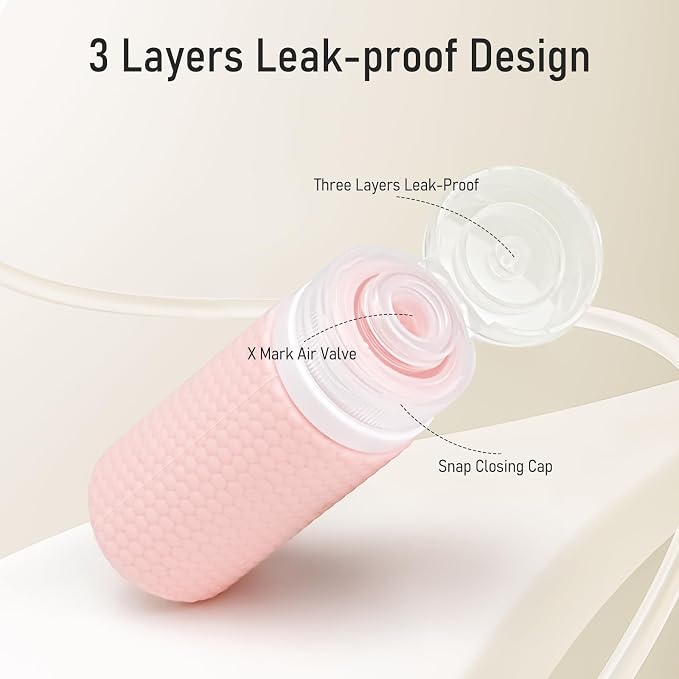 2 oz Travel Bottle Silicone Small Liquid Travel Containers 2 Pack Leak Proof TSA Approved Bottles On The Go Size Traveling Kit for Toiletries Shampoo Body Wash Skincare Lotion Women - Leather Pink - Image 3