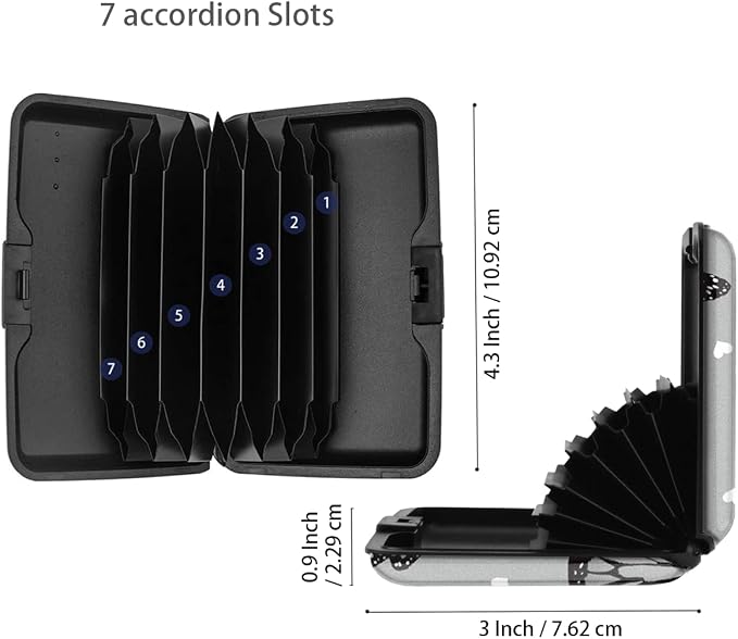 Coco Rossi Credit Card Holder RFID Aluminum Small Mini Wallet Women | Metal Wallet, Business Cards Holder, ID Case, Slim Sleeves, Womens Girls Gift, Carry Wallets for Travel, Black Butterfly - Image 5