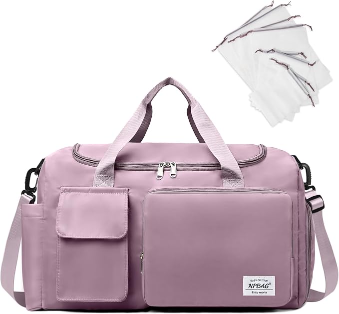 NPBAG Women Travel Duffel, Multi Functional Large Expandable Weekender Carry-on Tote, Gym Workout Overnight Bag, Mommy Hospital Bag for Labor and Delivery by NPBAG