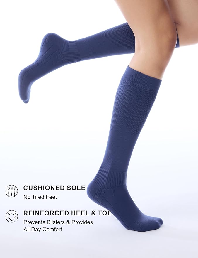 FITRELL 3 Pairs Compression Socks for Women and Men 20-30mmHg-Circulation Support Socks - Image 6