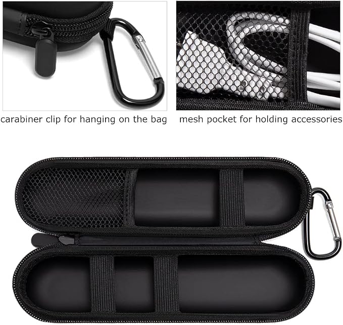 Nincha EVA Electric Toothbrush Case - Durable Hard Shell Travel Case with Mesh Pocket - Fits Most Powered Toothbrush Products (Black) - Image 3