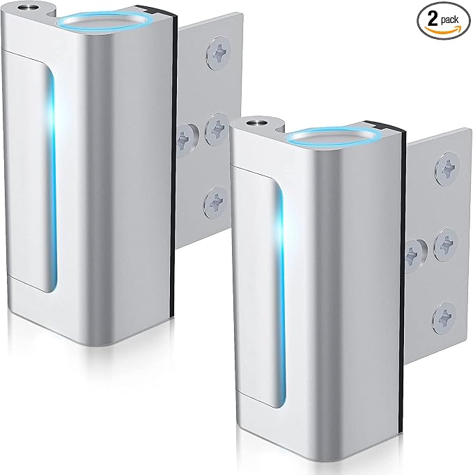 Rerishom 2 Pack Door Reinforcement Lock, Child Proof Home Security Lock | Door Safety Lock for Front Door, Toddler Proof Door Latch for Entry Door Security, Includes 8 Screws by HuiQiuRerishomLtd