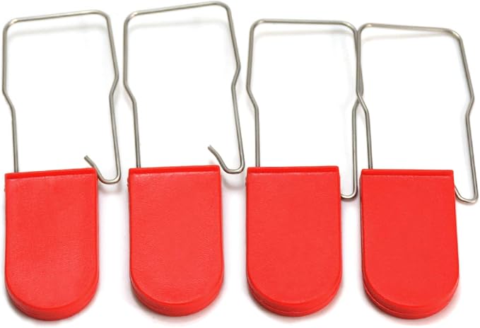 100pcs Security Metal Wire Padlocks, Plastic Security Seals Disposable Anti-Tamper Tag Locks with Numbered Anti Tamper Tag Hasps (Red, 100pcs) - Image 8