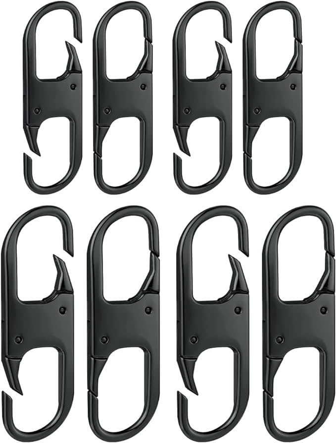 Anti Theft Zipper Lock- Backpack Zipper Lock Keep The Zipper Closed, Quick Disconnect Clip - Key Holder Add-on Accessory (Black) by nkomax