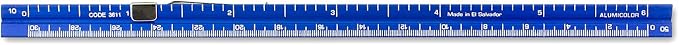 Alumicolor 3611-5 Aluminum Combination Pocket Scale With Clip, 6IN, Blue - Image 2