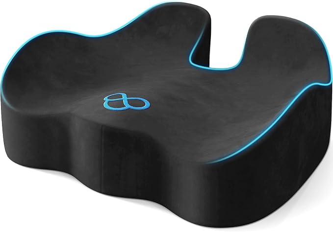 Seat Cushion, Non-Slip Memory Foam Chair Cushion for Taibone, Grey/X-Large | Chair Pillow with Handles for Car Office Chair, Tailbone/Sciatica Easing& Post-Surgery Recovery Chair Cushion by Unknown