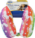 Patterned Microbead Airplane Travel Neck Pillow. Customize Your Comfort and Support While Traveling on a Plane, Car, Bus or Train! - Unicorn by Cl%C3%B6udz