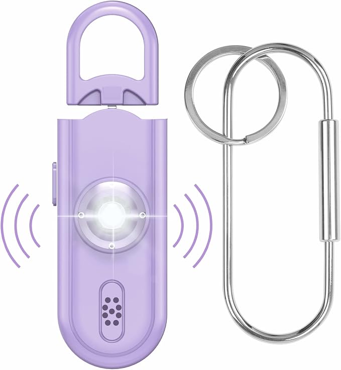 Safe Sound Personal Safety Alarm for Women, 130 dB Loud Siren with SOS Strobe Light, Flashlight, Safety Alarm Key Chain Helps Girls, Men, Children, Elders Emergency Call by Softvox