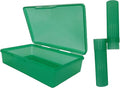 Green Toothbrush Covers & Soap Box Set - Matching Colors - Tooth Brush Cover Cap, Soap Dish Travel, Soap Dish Holder Travel - Plastic Portable Set with Cover by AmericanComb