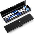 Wider Aluminum Toothbrush Travel Case, Portable Travel Toothbrush Holder, Durable Manual Toothbrush Box Container for Traveling, Bathroom, Camping, Business Trip, Black by Oralphi