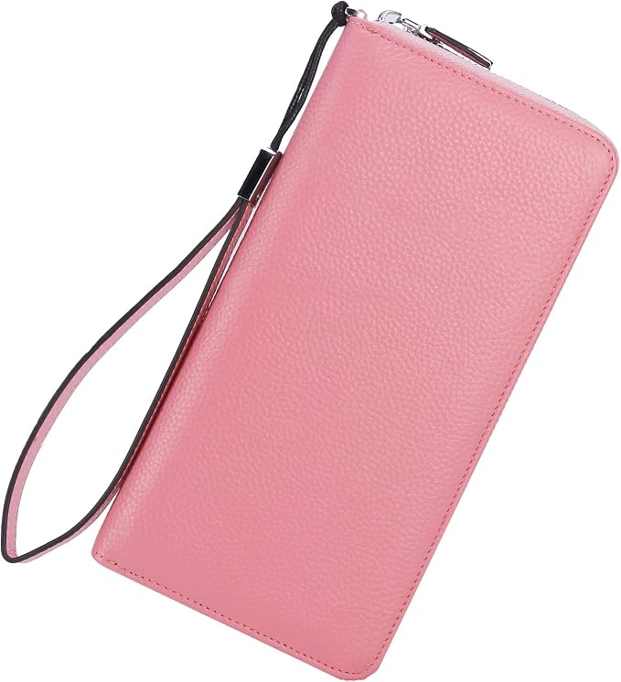 Small Compact Women Wallet RFID Blocking Genuine Leather Bifold Purse with ID Windows by Lavemi