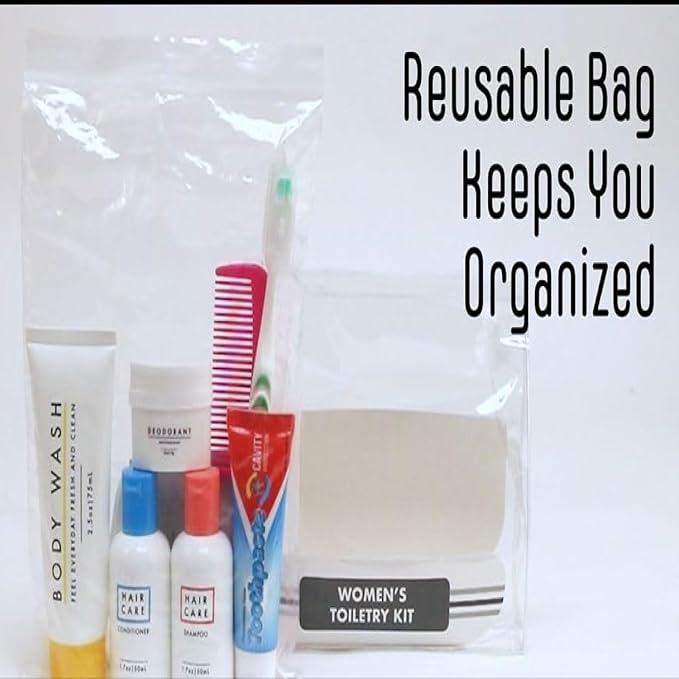 Trail maker Women’s Travel Toiletry Bag with Supplies, 15 Piece Travel Size TSA Compliant Oral Care and Grooming Essentials Kit - Image 8