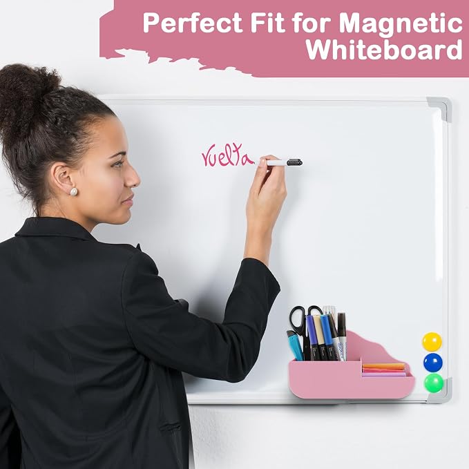 KITANIS Magnetic Pen Holder,3 Compartments Magnetic Dry Erase Marker Holder,Extra Strong Magnet Storage Marker Pen Pencil Organizer for Refrigerator,Whiteboard,Locker Accessories(Cloud Style) - Image 5