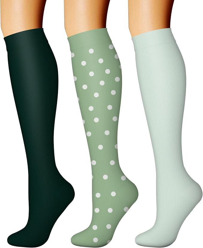 CHARMKING Compression Socks for Women & Men Circulation (3 Pairs) 15-20 mmHg is Best Support for Athletic Running Cycling by CHARMKING