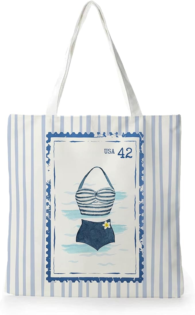 Summer Coastal Beach Canvas Tote Bag by Welcometowoodforest