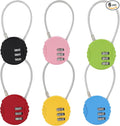 Waziaqoc 6 Pcs Wire Rope Lock, Mini Combination Lock | Wire Rope Padlock, For Luggage, Gym Locker, Jewelry Box, Backpack by Unknown