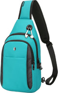 Anti-Theft Sling Bag for Women, Water Resistant Crossbody Backpack, Travel Hiking Chest Pack, Summer Travel Essentials for Beach, Theme Park & College, Fits 11 inch iPad & Switch 2, Turquoise by baaob