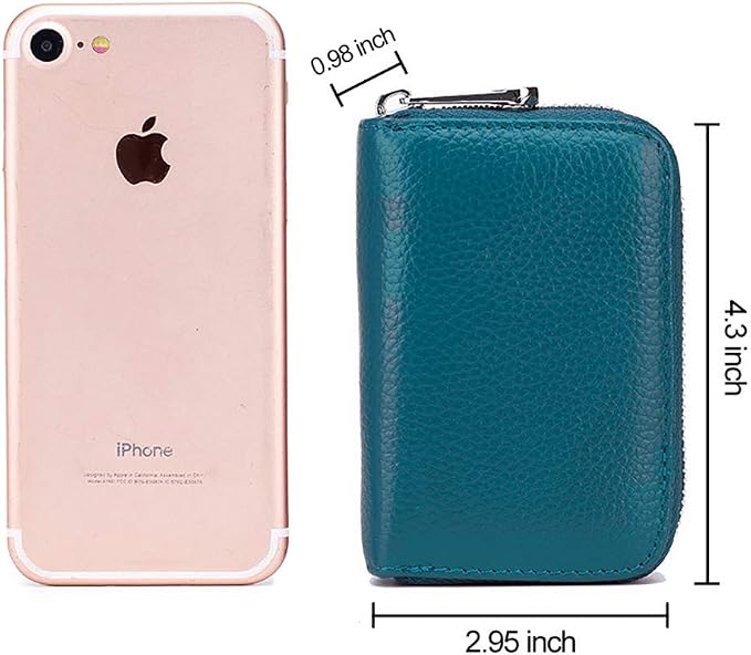 RFID Credit Card Holder Genuine Leather Credit Card Wallet with Zipper | RFID - Image 5