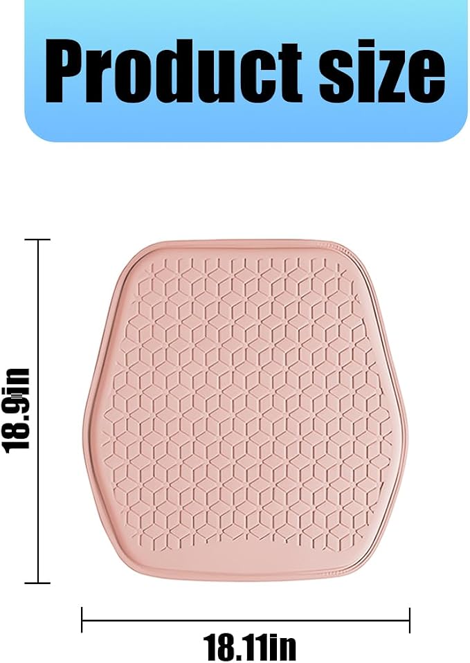 Zpana Gel Car Seat Cushion, Non-Slip Breathable Pad for Driving, Pink | Comfortable Automotive Chair Protector Pad, Vehicle Interior Mat Cover Accessories, Universal for SUV Sedan Truck - Image 2