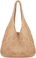 COOKOOKY Crochet Beach Tote bag Summer Beach Bag for Women Aesthetic Mesh Tote Bag Hippie Bag Knit Bag by COOKOOKY