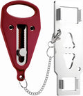 Portable Door Lock for Travel – Hotel Door Locks for Travelers Security – Door Safety Lock from Inside for Home & Apartment – Travel Locks for Hotel Rooms – (Red) by PocketLock