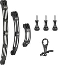 HSU Aluminum Alloy Curved Extension Arm Kit (7.9”/5.3”/3”) (Black) | Metal Pole Mount Helmet Stick Extension Arm Mount for GoPro Hero 13/12/11/10/9/8/7, DJI Osmo Action and More Action Cameras by HSU