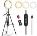 EMART 10'' Ring Light with 55'' Adjustable Tripod Stand & Phone Holder | 3 Color Modes 10 Brightness Levels Circle Selfie Lights with Wireless Remote for Streaming, Video Recording, YouTube, TikTok by EMART